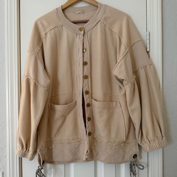 Pilcro Button Front Shacket - Picture 2 of 5